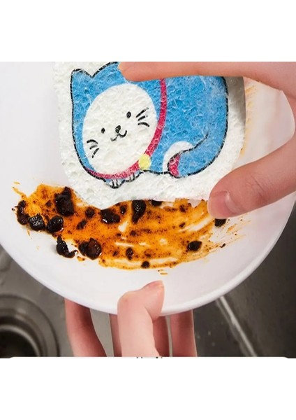 M Tarzı Sevimli Mutfak Bulaşık Süngeri Temizleme Ovma Pedi Sıkıştırılmış Odun Hamuru Sünger Bulaşık Bezleri Pot Kase Temizleme Araçları Silin (Yurt Dışından) indirimleri