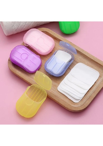 Mavi Stil Kutu Tek Kullanımlık Sabun Kağıt Seyahat Sabunu Kağıt Yıkama El Banyosu Temiz Kokulu Dilim Sayfaları Mini Kağıt Sabunu Temizleme Sabunları (Yurt Dışından) fiyatları