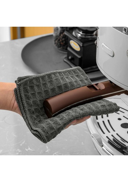 Siyah Stil Barista Mikrofiber Bez Kahve Makinesi Temizleme Havlusu Bar Mendil Emici Kare Havlu Kahve Temizleme Araçları Adet (Yurt Dışından)