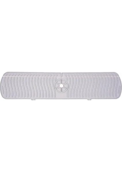 Gri Tarzı 35X14,5X0,5CM Silikon Musluk Mat Su Sıçramaya Dayanıklı Mutfak Musluk Su Tutucu Mat Büyük Lavabo Sıçrama Pedi Tezgah Koruyucu Banyo Mat (Yurt Dışından)