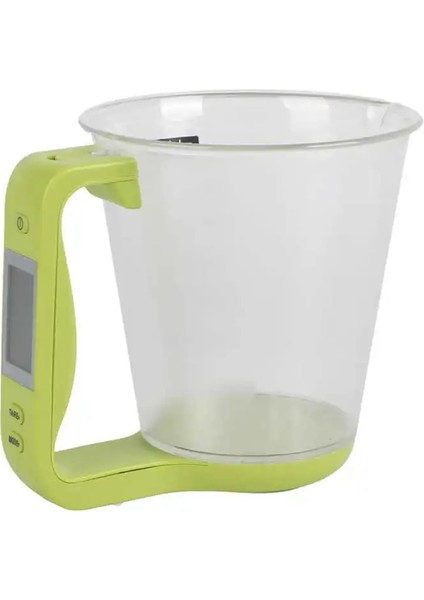 Yeşil Stil Elektronik Ölçüm Kabı Ölçeği Çıkarılabilir Yerden Tasarruf Kolay Veri Okuma Mutfak Için Elektronik Alet Ölçeği (Yurt Dışından)