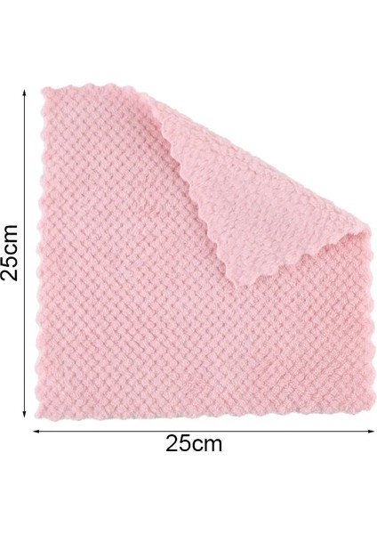 Pembe Tarzı 1 Bilgisayar Eğik Bez Mutfak Ovma Pedi Havlu Bulaşık Bezi Ev Paçavra Gadget Mikrofiber Yapışmaz Yağ Masa Örtüsü Silin (Yurt Dışından)