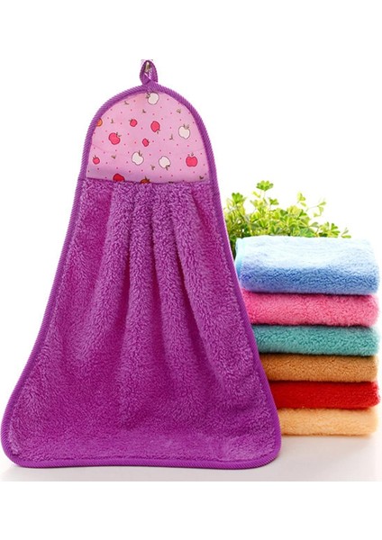 No.2 Tarzı El Havlusu Mercan Kadife Bulaşık Bezi Asılı Yıkama Bezi Havlu Banyo Mutfak Aksesuarı Desen Rastgele (Yurt Dışından) fırsatları