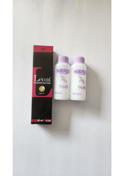 Saç Boyası 60ML Çok Açık Küllü Sarı 9.1+2 Adet Oksidan 60ML