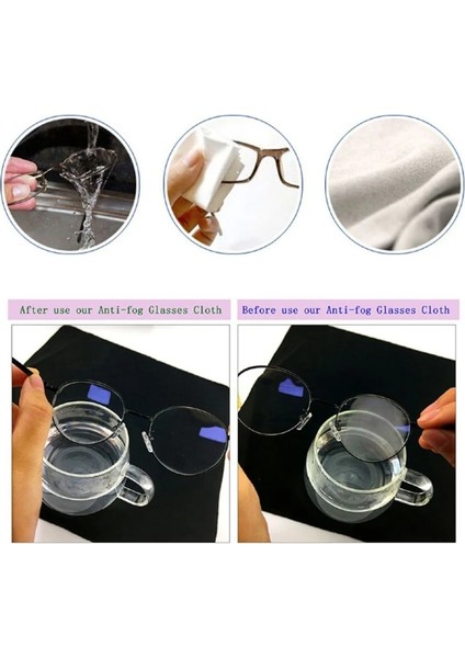 1 Adet Tarzı Evrensel Erkek Kadın Anti Sis Yeniden Kullanılabilir Bez Gözlük Yüzme Bisikleti Gözlük Unisex Gözlük Lens Bezi Sislenmeyi Önlemek Bez (Yurt Dışından)