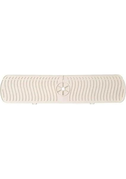 Bej Tarzı 45X14,5X0,5CM Silikon Musluk Mat Su Sıçramaya Dayanıklı Mutfak Musluk Su Tutucu Mat Büyük Lavabo Sıçrama Pedi Tezgah Koruyucu Banyo Mat (Yurt Dışından)