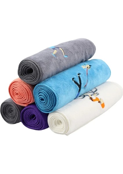 Beyaz Stil 35X75 10 Özel Logo Nakış Havlu Mikrofiber Havlu Kalınlaşmış Yüz Havlusu Özelleştirilmiş Metin Berber Dükkanı Ayak Banyosu Mağazası Özel (Yurt Dışından) modelleri