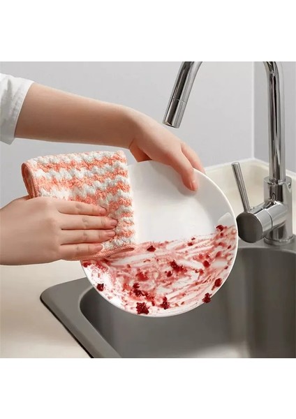 Pembe Tarzı 3 Parça Adet Mutfak Anti-Yağ Silme Paçavra Mutfak Havlusu Mikrofiber Ev Temizlik Ürünleri Çok Fonksiyonlu Temizlik Silin (Yurt Dışından) indirimleri