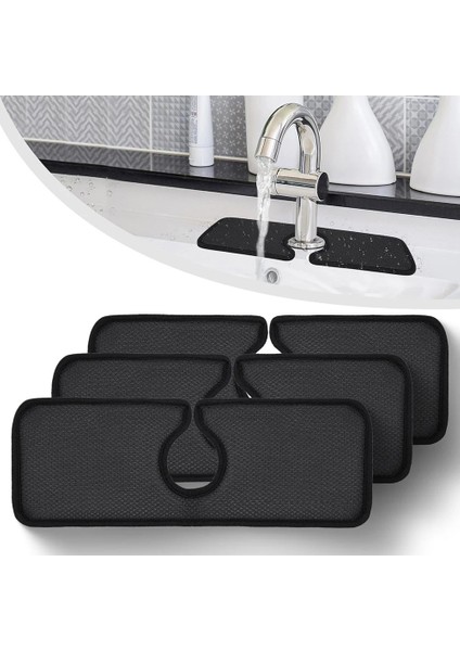 Gri Tarzı Musluk Splashcatcher Mutfak Banyo Emici Mat Lavabo Splash Guard Mikrofiber Tezgah Koruyucu Mutfak Banyo Için (Yurt Dışından) fiyatları