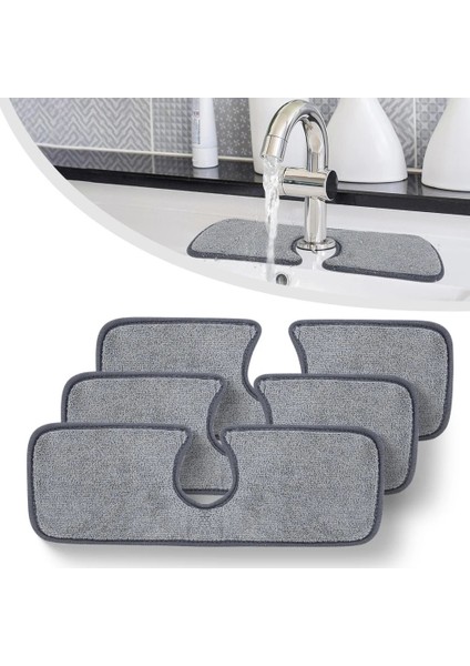 Gri Tarzı Musluk Splashcatcher Mutfak Banyo Emici Mat Lavabo Splash Guard Mikrofiber Tezgah Koruyucu Mutfak Banyo Için (Yurt Dışından) fırsatları