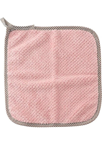 Kırmızı Stil 5 Adet Yapışmaz Yağ Silme Paçavraları Mutfak Verimli Süper Emici Mikrofiber Temizlik Bezi Ev Yıkama Bulaşık Mutfak Temizlik Havlusu (Yurt Dışından)