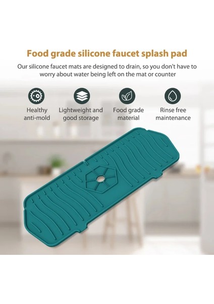 Gri-L Tarzı Silikon Musluk Mat Mutfak Lavabo Koruma Drenaj Pedi Banyo Musluk Sıçrama Su Tutucu Mat Lavabo Tezgah Koruyucu (Yurt Dışından) fiyatları