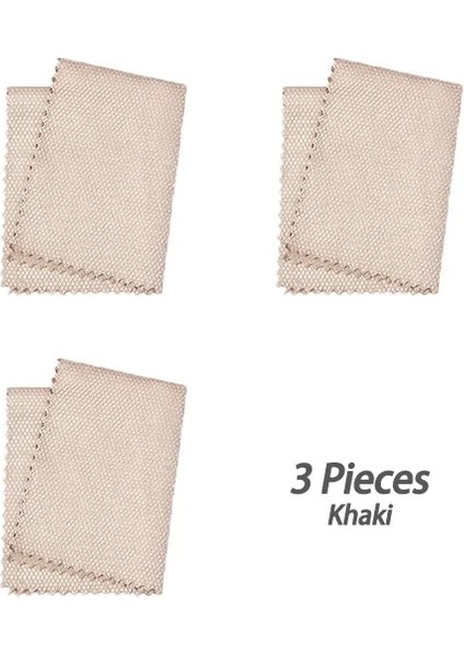 2haki Stili 3 Parça 3 Adet Mutfak Mikrofiber Temizlik Bezi Süper Emici Verimli Solgun Silme Bezi Cam Pencere Bulaşık Temizleme Silme Bezi (Yurt Dışından)