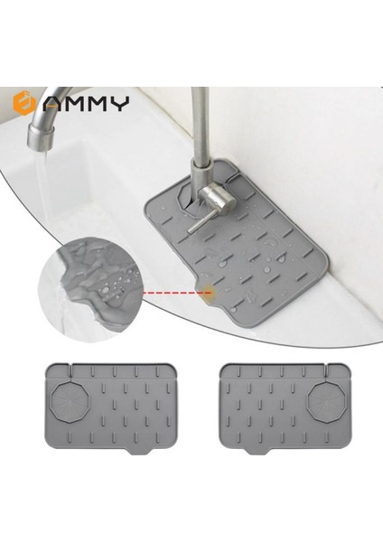 Siyah Stil Yeni Mutfak Silikon Musluk Mat Lavabo Sıçrama Drenaj Pedleri Tezgah Koruyucu Sabunluk Çift Taraflı Mevcut Hızlı Kuru Tepsi (Yurt Dışından) modelleri