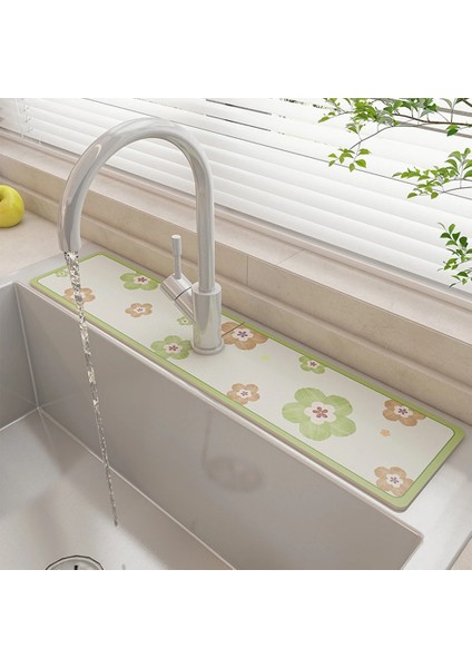 D Tarzı Lavabo Musluğu Tahliye Pedi Polyester Kauçuk Lavabo Sıçrama Yakalayıcı Sıçramaya Dayanıklı Güçlü Su Emme Banyo Mutfak Aletleri (Yurt Dışından) modelleri