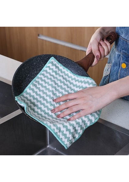 Mavi Stil 10 Parça Mutfak Temizleme Bezi Mercan Polar Bulaşık Yıkama Bezi Süper Emici Ovma Pedi Kuru ve Islak Mutfak Temizlik Havluları (Yurt Dışından) fırsatları