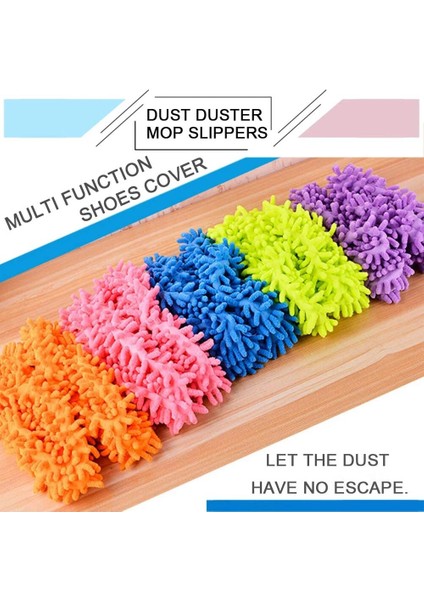 Pembe Tarzı Toz Duster Paspas Terlik Ayakkabı Koruyucu Çok Fonksiyonlu Yıkanabilir Mikrofiber Ayak Çorap Zemin Temizleme Kapağı Ev Mutfak Ofis Için (Yurt Dışından)