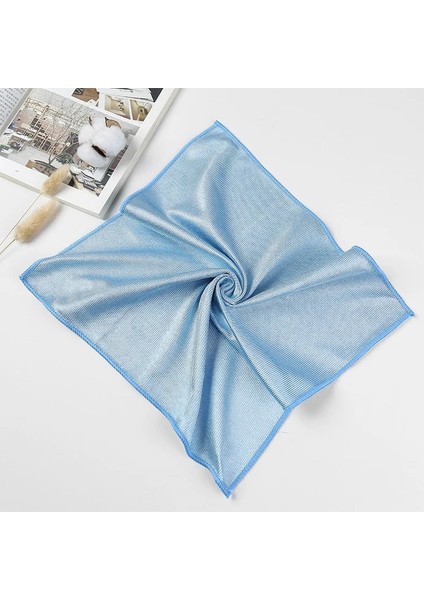 Mavi Stil Süper Mikrofiber Bez Temizlik Havlusu Cam Su Emilebilir Hiçbir Iz Yıkama Bulaşık Bezi Araba Pencere Bezi Mutfak Mendilleri Araçları (Yurt Dışından)