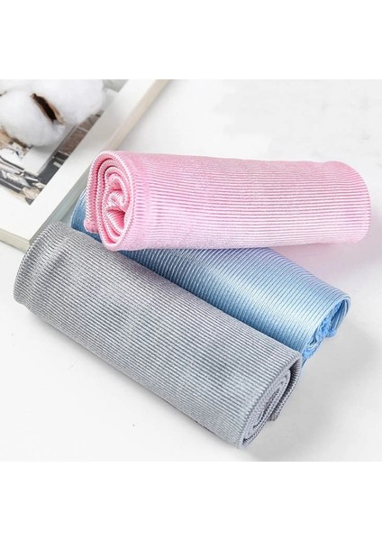 Mavi Stil Süper Mikrofiber Bez Temizlik Havlusu Cam Su Emilebilir Hiçbir Iz Yıkama Bulaşık Bezi Araba Pencere Bezi Mutfak Mendilleri Araçları (Yurt Dışından)