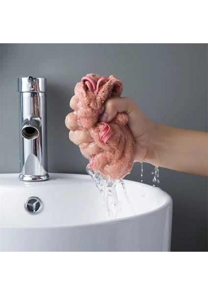 No.5 Tarzı Mercan Polar El Havlusu Ilmek Süper Emici Mikrofiber Yumuşak Hızlı Kuru Verimli Temiz Paçavra Bulaşık Bezi Mutfak Banyo Araçları (Yurt Dışından)