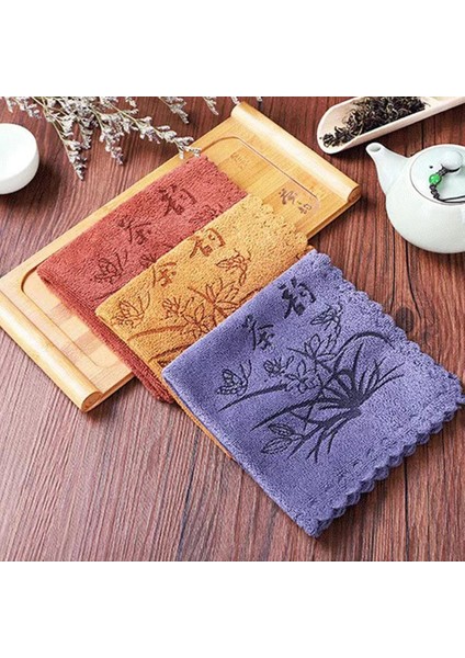 Kırmızı Stil Mutfak Temizlik Havlusu Kalınlaşmış Bulaşık Bezi Dökülmeden Ovma Pedi Bez Temizlik Bezi Yeni Çin Jakarlı Emici Bez (Yurt Dışından) modelleri