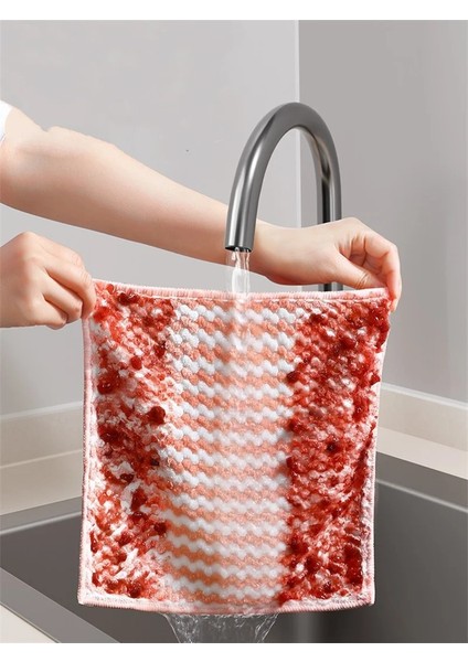 Yeşil Tarzı 5 Adet Mikrofiber Kalın Mutfak Havlusu Bulaşık Bezi Ev Mutfak Paçavra Gadget Yapışmaz Yağ Masa Temizleme Mendili Bez Ovma Pedi (Yurt Dışından) fırsatları