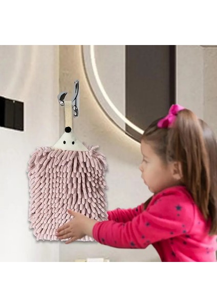 Yeşil Stil Mutfak El Havlusu Sevimli Kirpi Şönil El Havlusu Yumuşak Kabarık El Havlusu Asılı Mutfak Banyo Lavabo (Yurt Dışından) fırsatları