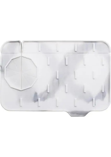 Mermer Tarzı Yeni Mutfak Silikon Musluk Mat Lavabo Sıçrama Drenaj Pedleri Tezgah Koruyucu Sabunluk Çift Taraflı Mevcut Hızlı Kuru Tepsi (Yurt Dışından)