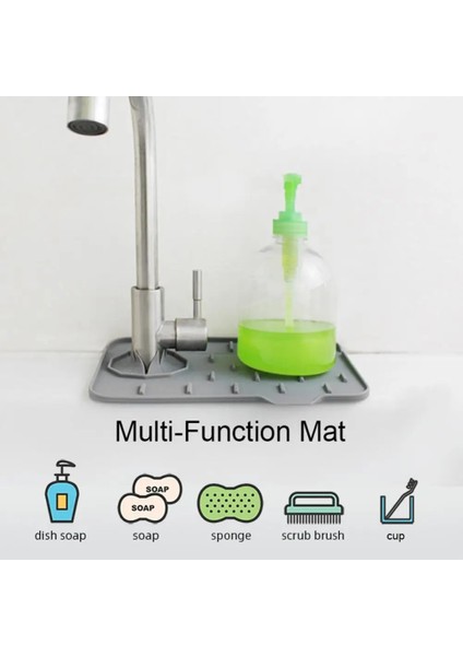 Mermer Tarzı Yeni Mutfak Silikon Musluk Mat Lavabo Sıçrama Drenaj Pedleri Tezgah Koruyucu Sabunluk Çift Taraflı Mevcut Hızlı Kuru Tepsi (Yurt Dışından) fırsatları