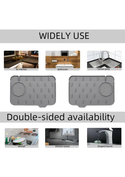 Mermer Tarzı Yeni Mutfak Silikon Musluk Mat Lavabo Sıçrama Drenaj Pedleri Tezgah Koruyucu Sabunluk Çift Taraflı Mevcut Hızlı Kuru Tepsi (Yurt Dışından) indirimleri