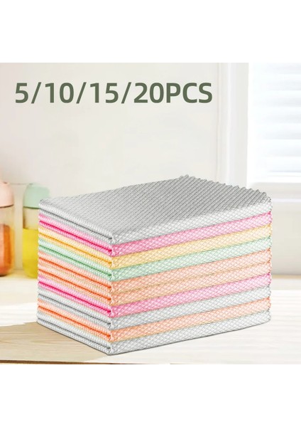 25X25CM Tarzı 15 Adet Pcs Mikrofiber Cam Temizlik Bezleri Yeniden Kullanılabilir Solgun Temizleyici Havlu Windows Araba Aynaları Silme Mutfak Malzemeleri (Yurt Dışından) fiyatları