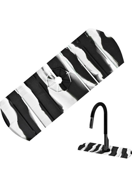 Siyah Stil Musluk Sıçrama Koruması Mutfak Silikon Siyah ve Beyaz Damlama Tutucu Tepsi Anti Kayma Pedi Arkasında Musluk Tezgah Korumak Kurutma Mat (Yurt Dışından) fiyatları