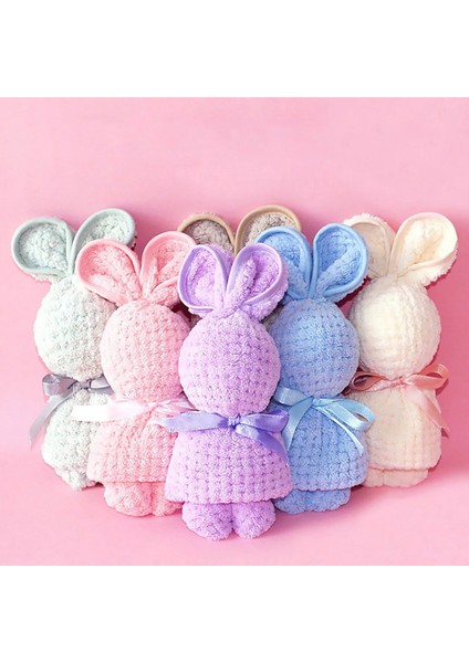 Mor Tarzı Sevimli Tavşan Tavşan Peluş Havlu Yatıştırıcı Bebek Havlusu Yatıştırmak Oyuncaklar Sevimli Bebekler Banyo Yumuşak Güvenlik Battaniye Bebek Peluş Banyo Havlusu (Yurt Dışından) fiyatları