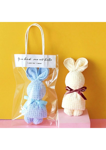 Mor Tarzı Sevimli Tavşan Tavşan Peluş Havlu Yatıştırıcı Bebek Havlusu Yatıştırmak Oyuncaklar Sevimli Bebekler Banyo Yumuşak Güvenlik Battaniye Bebek Peluş Banyo Havlusu (Yurt Dışından) fırsatları