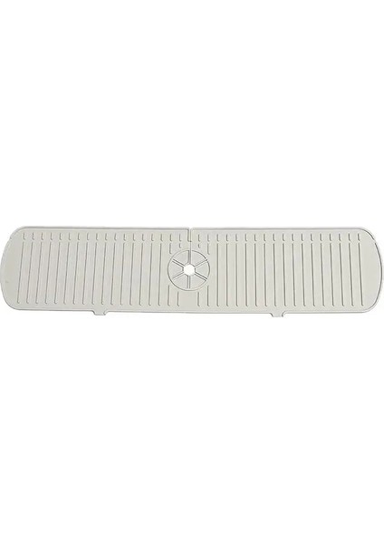 Bej2 Tarzı 35X14,5X0,5CM Silikon Musluk Mat Su Sıçramaya Dayanıklı Mutfak Musluk Su Tutucu Mat Büyük Lavabo Sıçrama Pedi Tezgah Koruyucu Banyo Mat (Yurt Dışından)