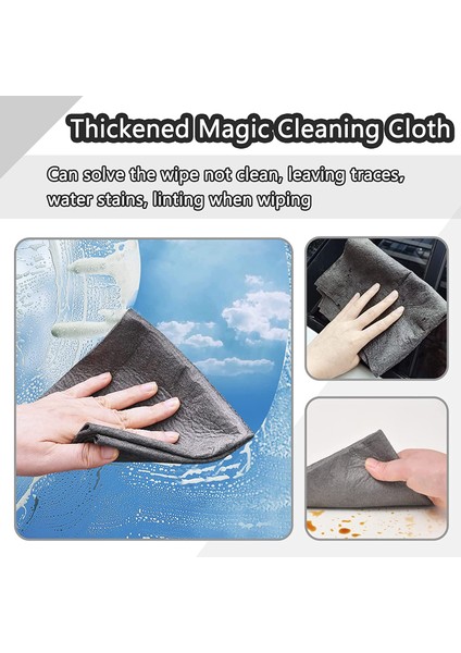 3 Adet Tarzı 20X30CM Sihirli Cam Silme Bezi Çizgisiz Kalın Sihirli Temizlik Bezi Yeniden Kullanılabilir Mikrofiber Mendil Windows Cam Havlu Mutfak Için (Yurt Dışından)