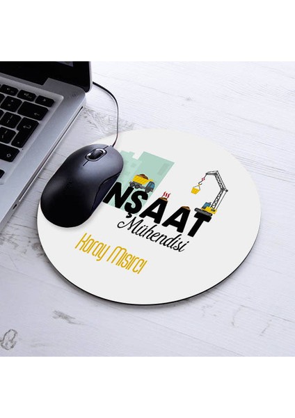Kişiye Özel Inşaat Mühendisleri Için Yuvarlak Mousepad
