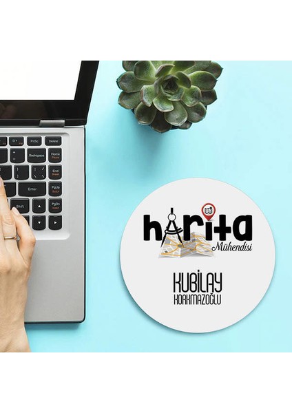 Kişiye Özel Harita Mühendisleri Için Yuvarlak Mousepad