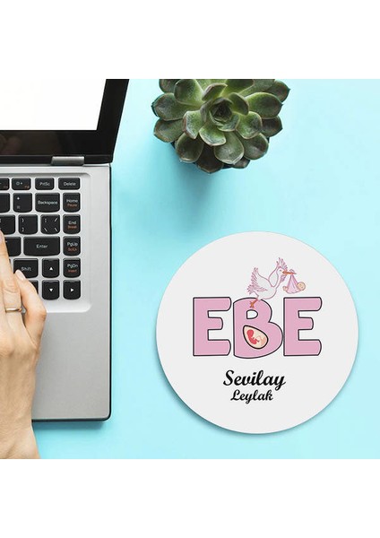 Isimli Ebeler Için Yuvarlak Mousepad