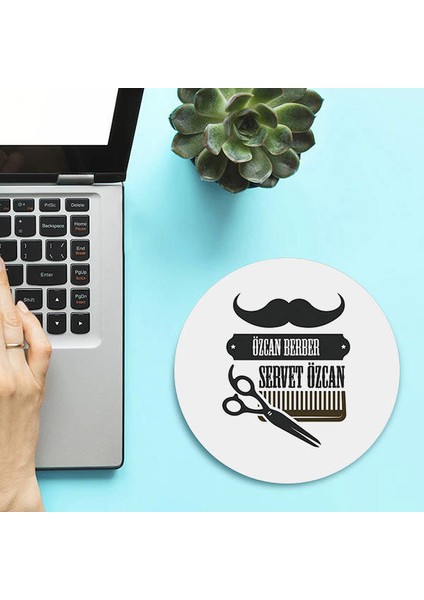 Isimli Berberlere Özel Yuvarlak Mousepad