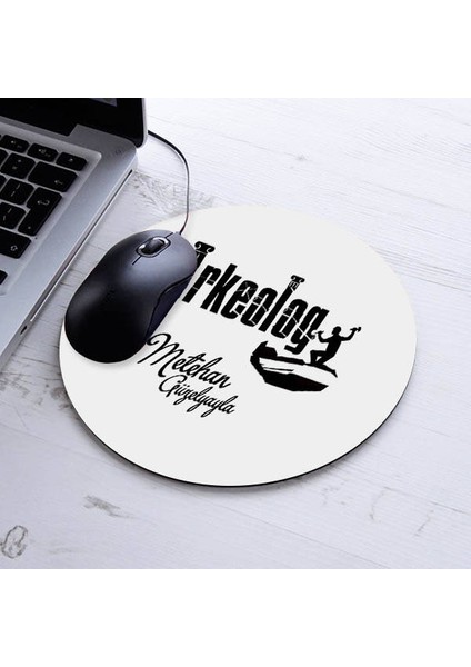 Isimli Arkeolog Temalı Yuvarlak Mousepad