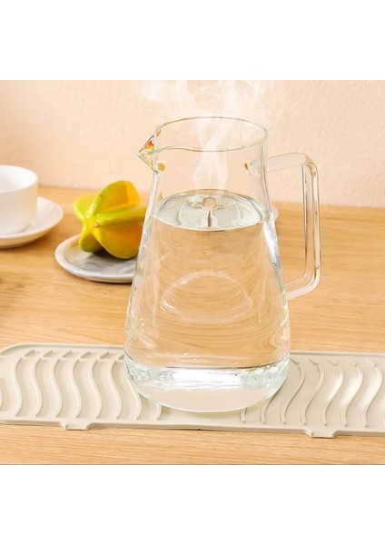 Yeşil Tarzı 61X14,5X0,5CM Silikon Musluk Mat Su Sıçramaya Dayanıklı Mutfak Musluk Su Tutucu Mat Büyük Lavabo Sıçrama Pedi Tezgah Koruyucu Banyo Mat (Yurt Dışından) modelleri