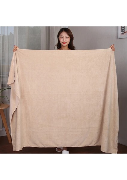 Deve Tarzı 100X200CM Daha Büyük, Daha Kalın Mikrofiber Banyo Havlusunu Artırır, Emici, Çabuk Kuruyan, Süper Yumuşak Otel Banyo Havlusu, Banyo Havlusu Hızlı Kuru Giymek Için (Yurt Dışından)