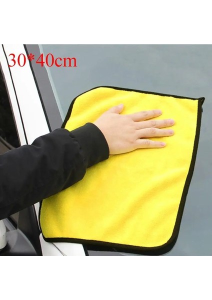 30X40CM Stili Sıcak Satış Kalınlaşmış Araba Temizlik Havlusu Mikrofiber Mercan Kadife Kumaş Çift Taraflı Yüksek Yoğunluklu Havlu Yeni Silme Emici (Yurt Dışından)
