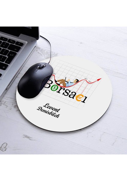 Isimli Borsacı Temalı Yuvarlak Mousepad