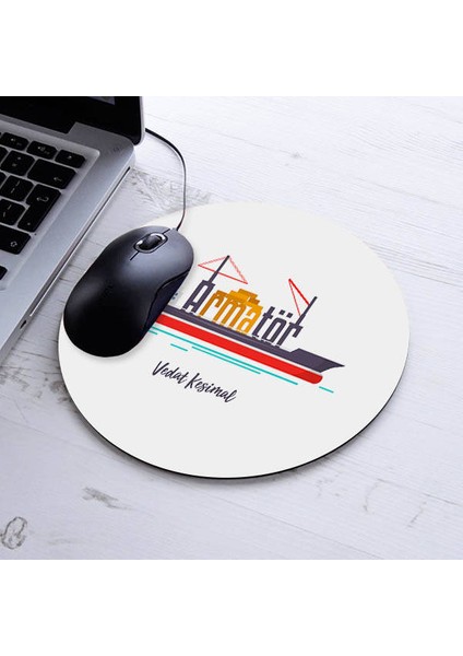 Isimli Armatör Temalı Yuvarlak Mousepad