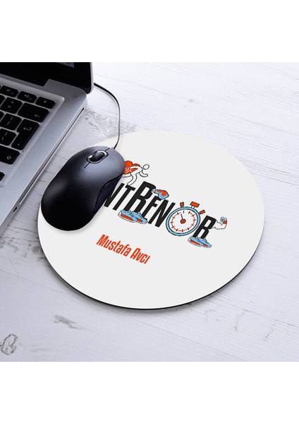 Isimli Antrenör Temalı Yuvarlak Mousepad