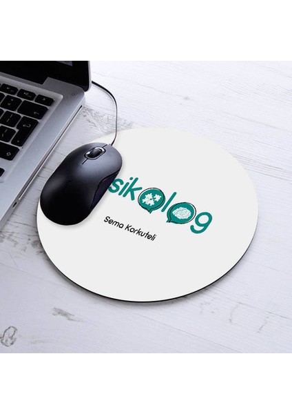 Isimli Psikolog Temalı Yuvarlak Mousepad