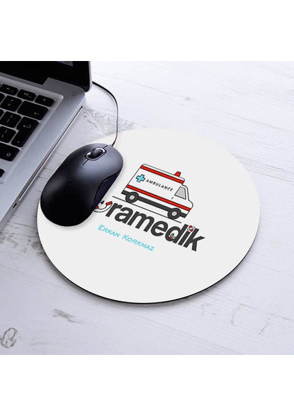 Kişiye Özel Paramedik Temalı Yuvarlak Mousepad