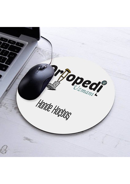 Isimli Ortopedi Uzmanı Temalı Yuvarlak Mousepad